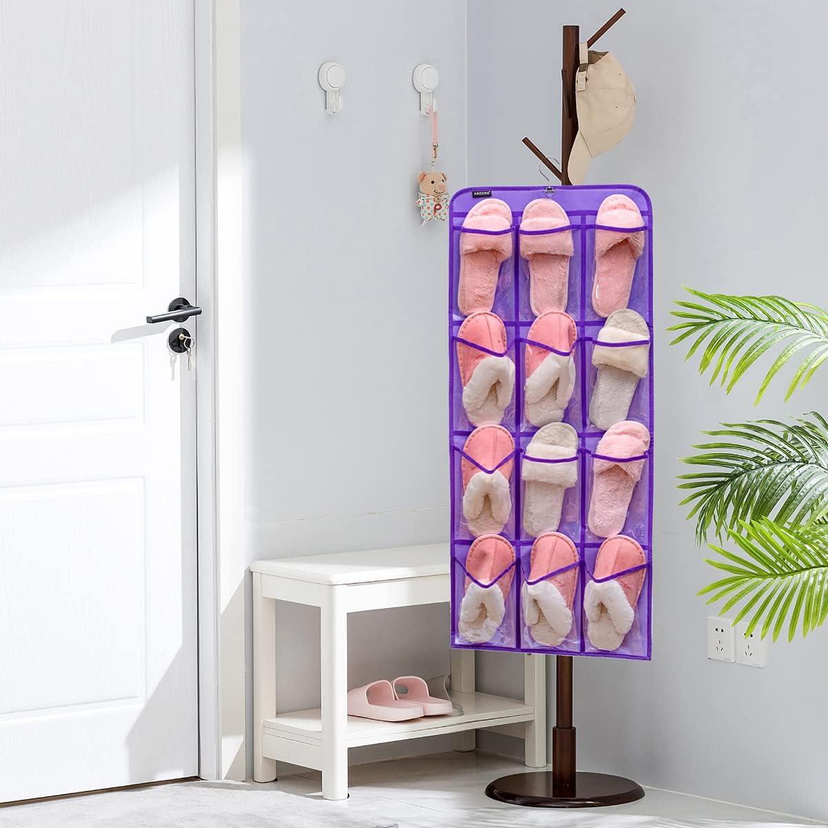 Organizador Colgante de Zapatos ANZORG 24 Bolsillos Morado
