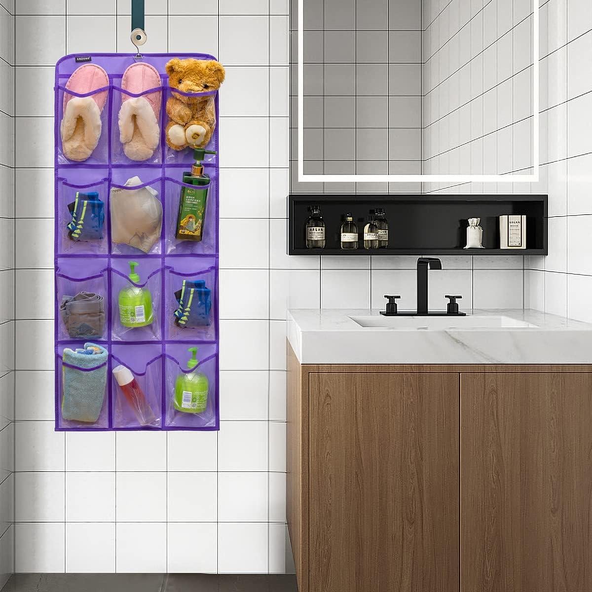 Organizador Colgante de Zapatos ANZORG 24 Bolsillos Morado