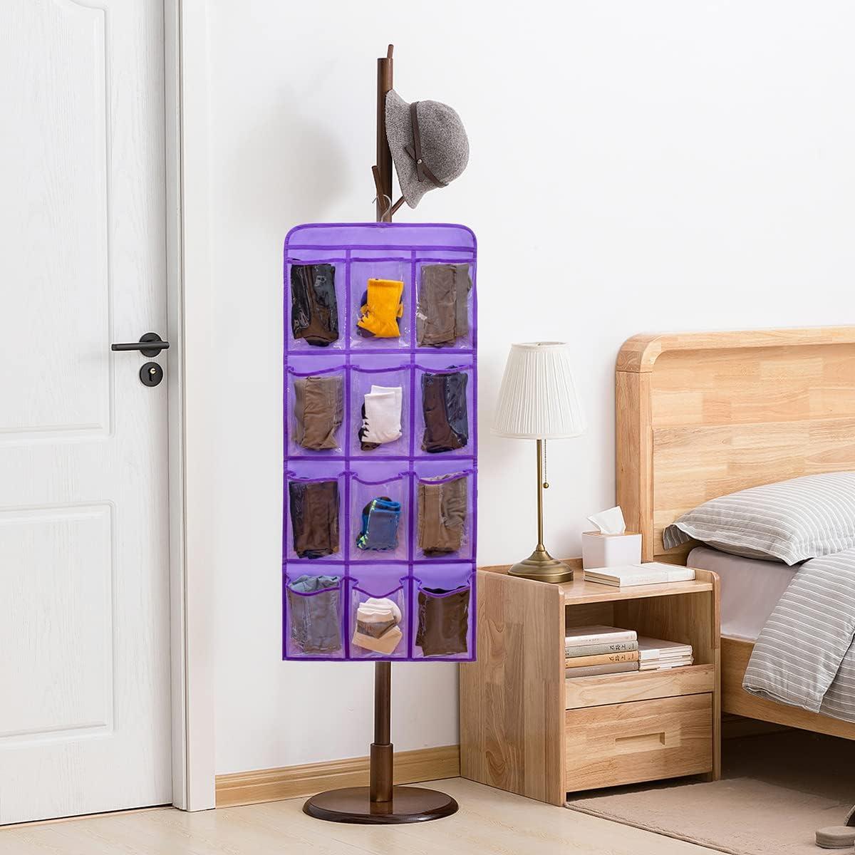 Organizador Colgante de Zapatos ANZORG 24 Bolsillos Morado