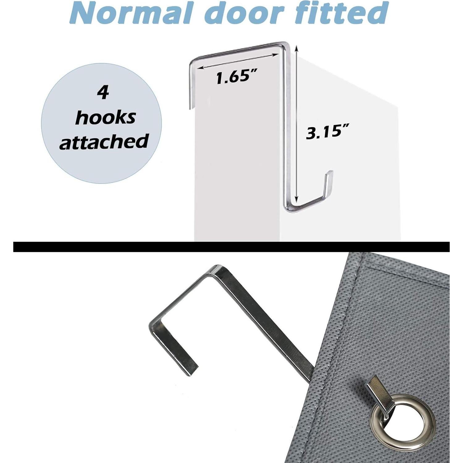 Organizador de Zapatos sobre la Puerta MISSLO 24 Bolsillos Malla Gris