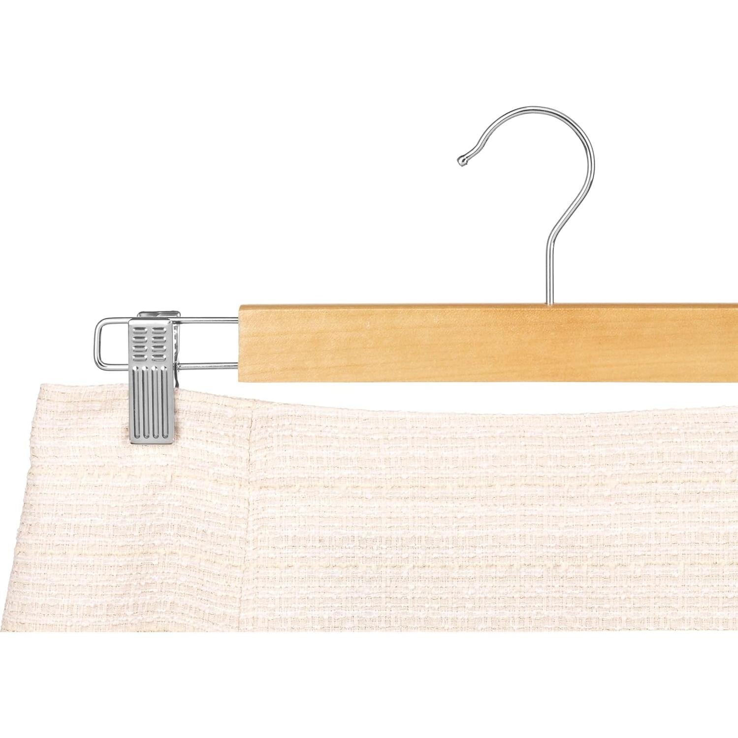 Perchas de Madera para Falda Whitmor - Juego de 4 Clips