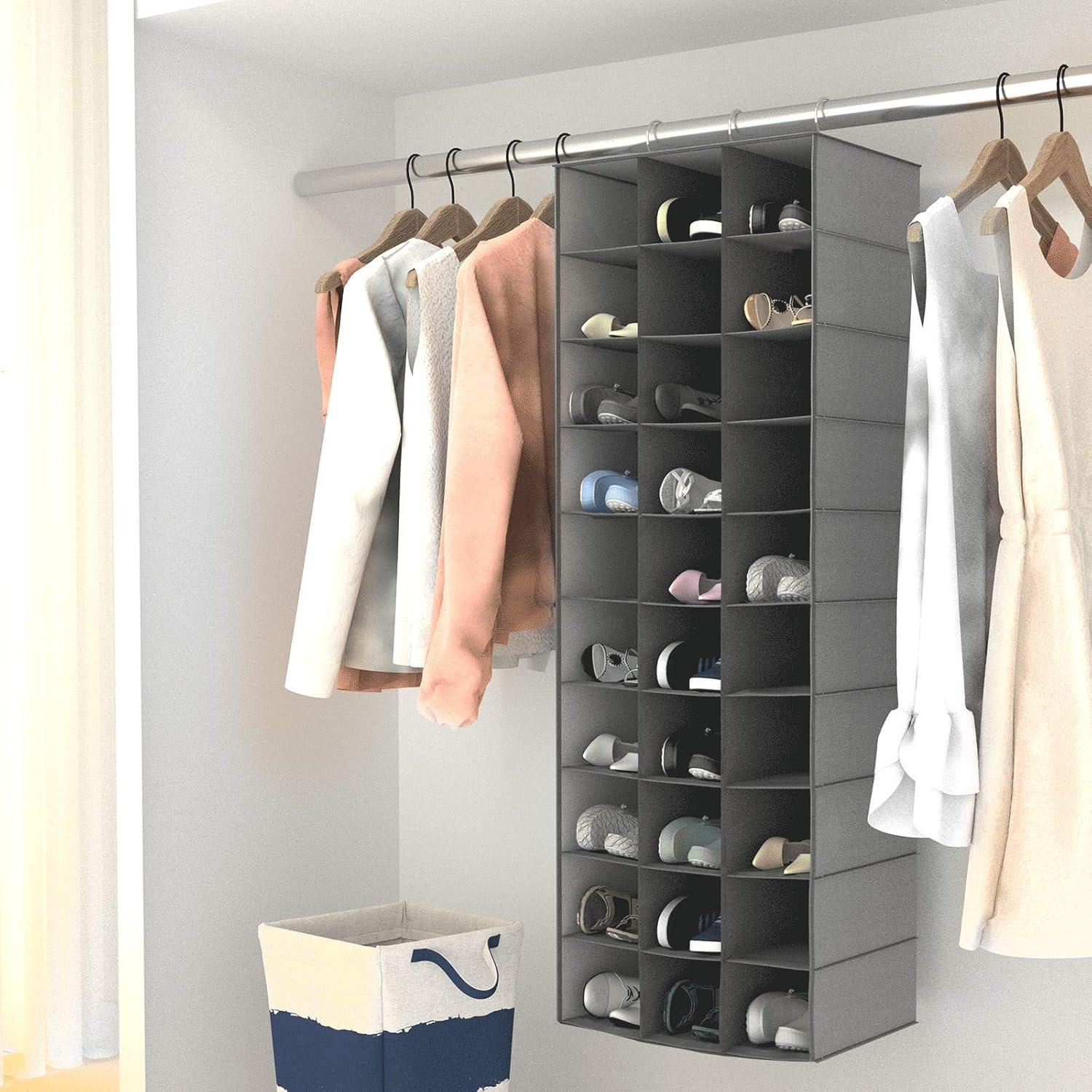 Organizador de Zapatos Colgante Coastal Rose 30 Compartimentos Gris