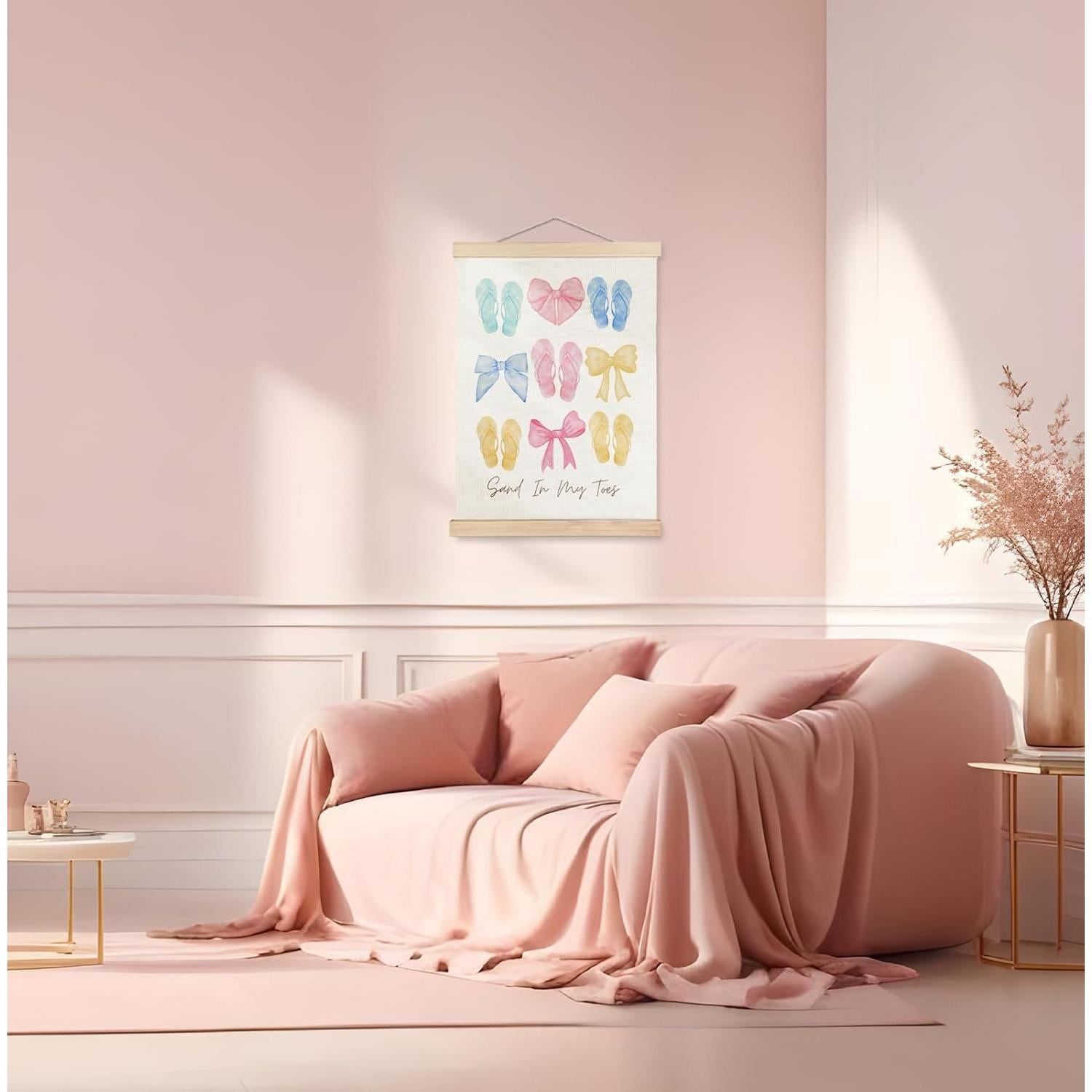 Póster Colgante Lienzo SPBL&L Chanclas Playa 30x40 cm