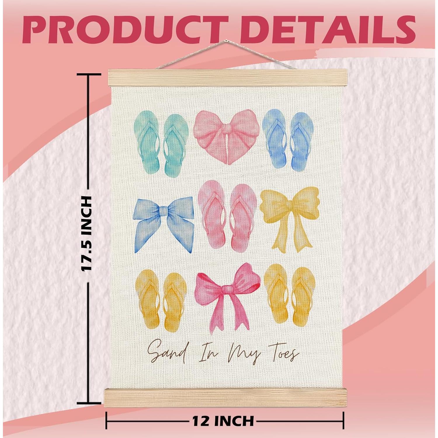 Póster Colgante Lienzo SPBL&L Chanclas Playa 30x40 cm