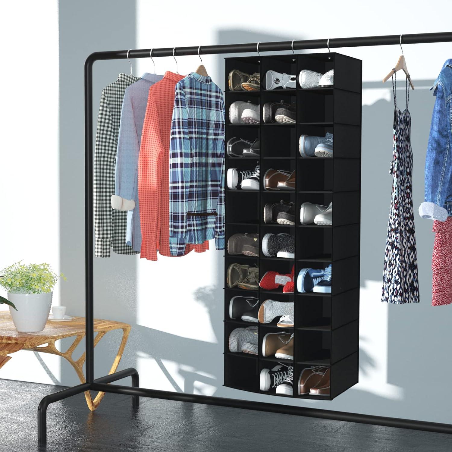 Organizador Colgante de Zapatos Libeder 30 Secciones Negro