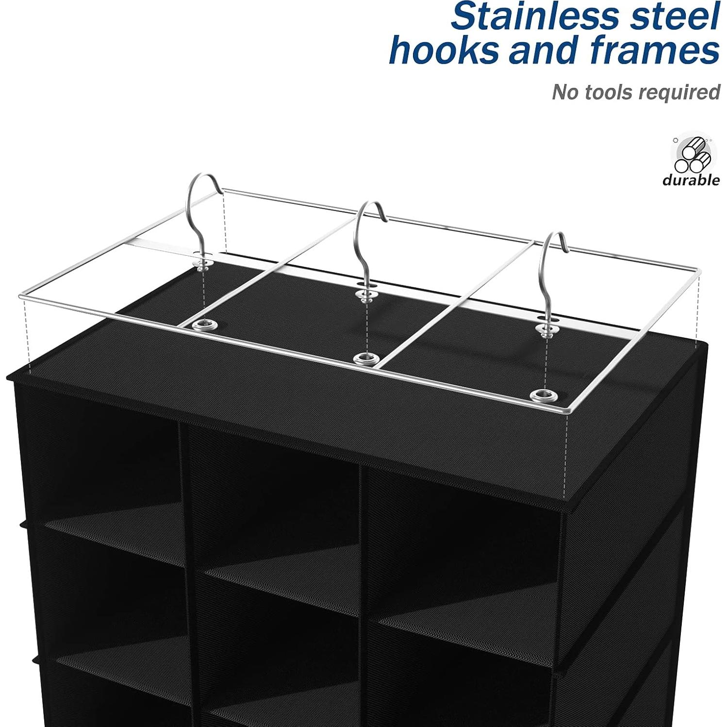 Organizador Colgante de Zapatos Libeder 30 Secciones Negro