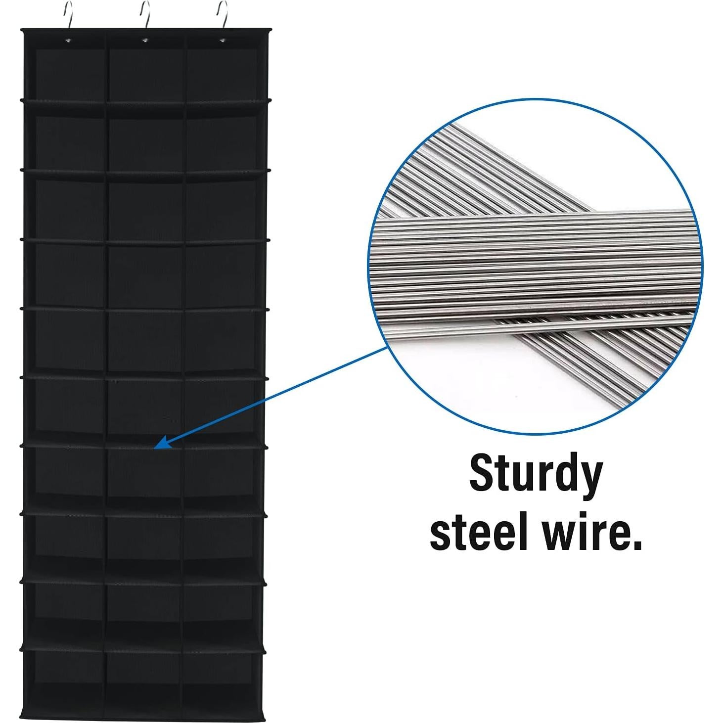 Organizador Colgante de Zapatos Libeder 30 Secciones Negro