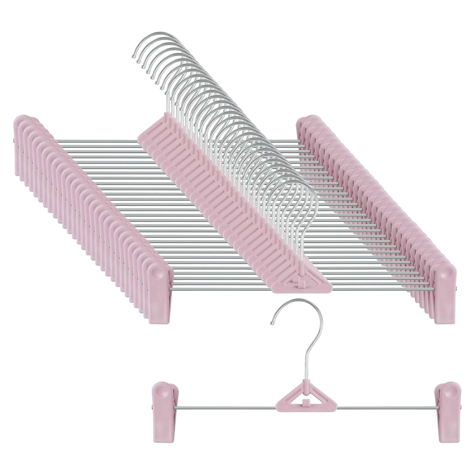 Perchas para Falda 30 Paquete NORTHERN BROTHERS Rosa Antideslizante