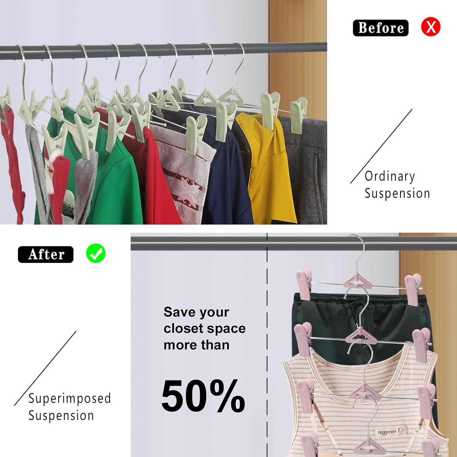 Perchas para Falda 30 Paquete NORTHERN BROTHERS Rosa Antideslizante