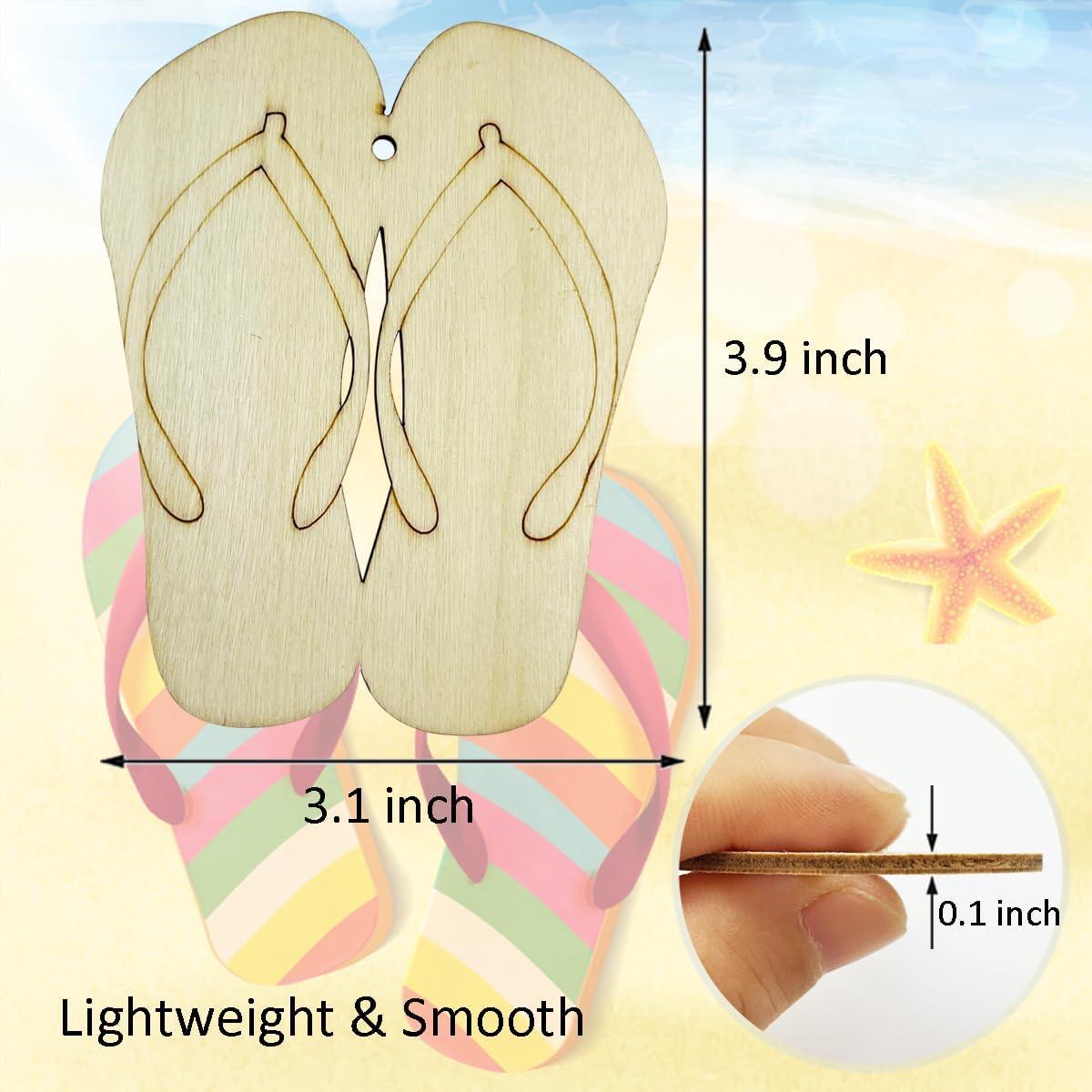 30 Recortes de Madera Pantuflas DIY JEKEJIAJIU 10x8cm