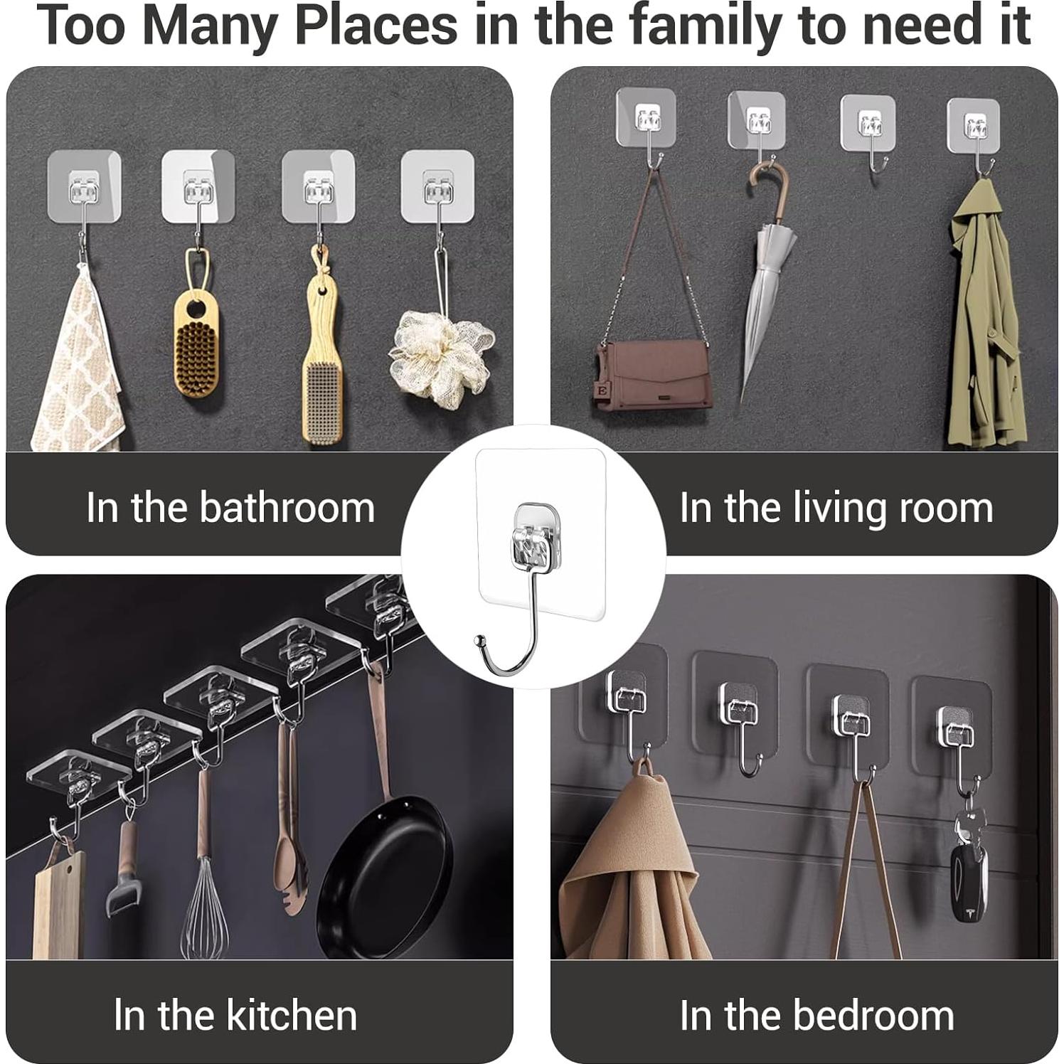 Ganchos Adhesivos LGDNNYYY 48 Piezas Soportan 20kg