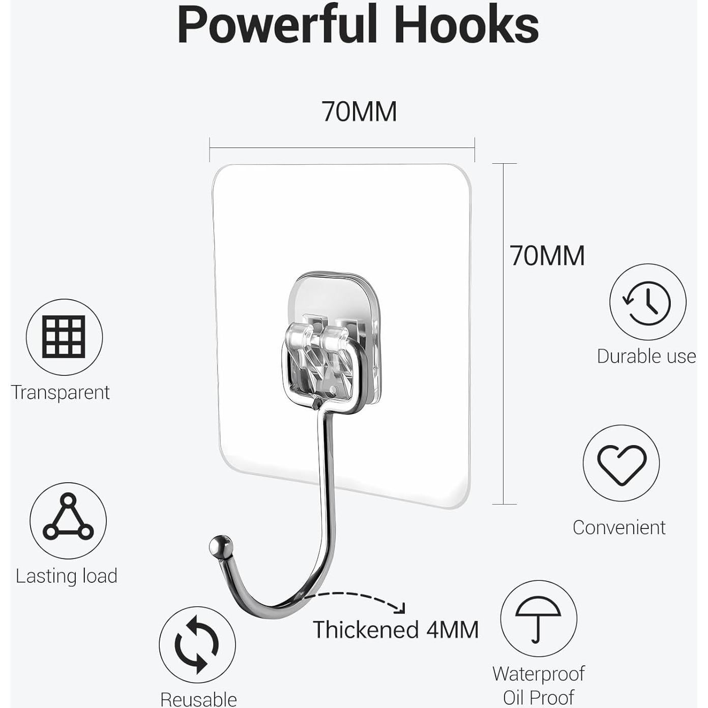 Ganchos Adhesivos LGDNNYYY 48 Piezas Soportan 20kg