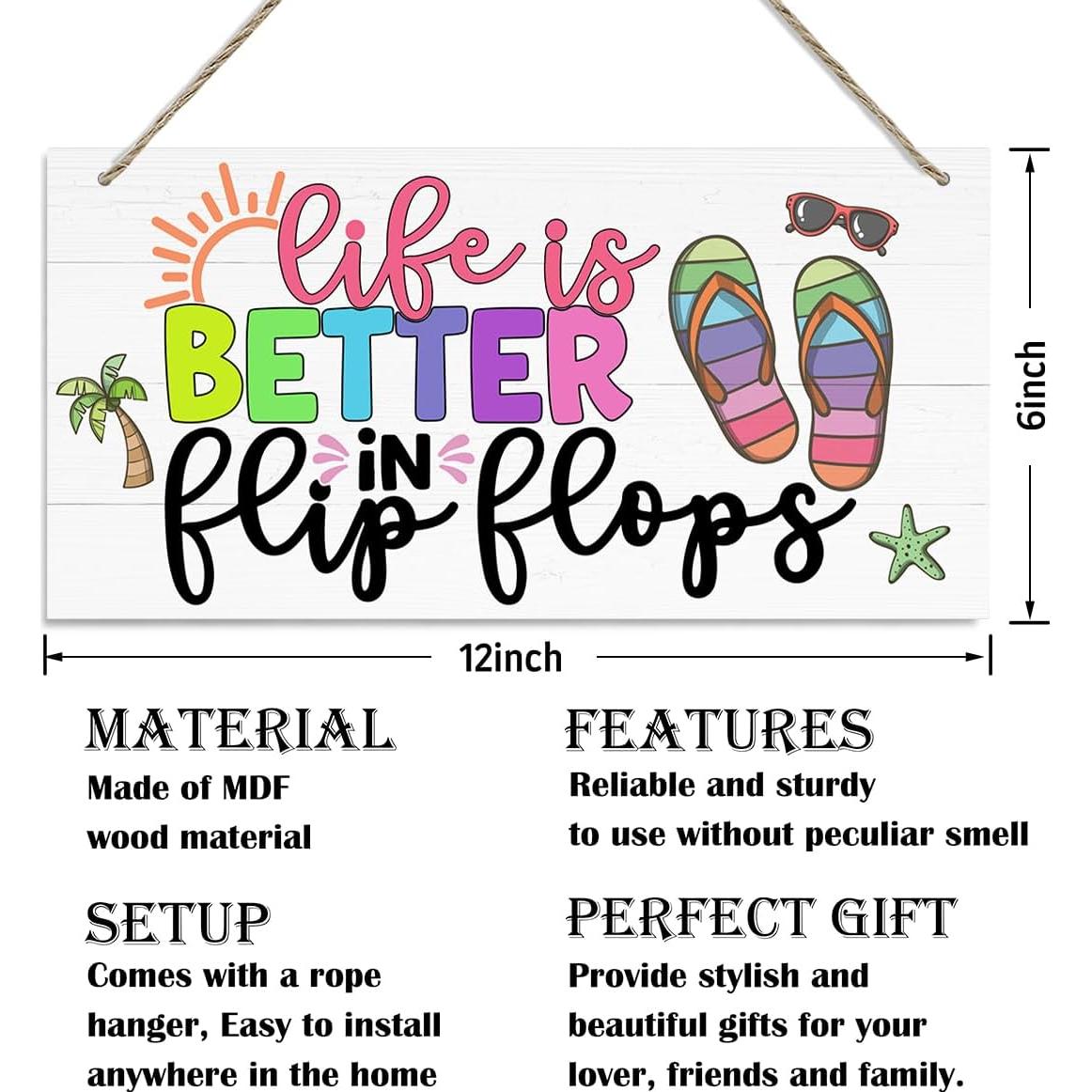 Placa de Madera Colgante Decorativa QTGTIR 30x15cm