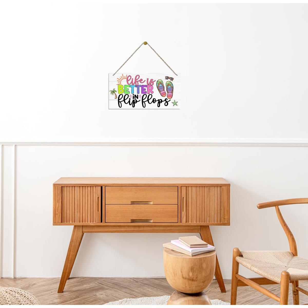 Placa de Madera Colgante Decorativa QTGTIR 30x15cm