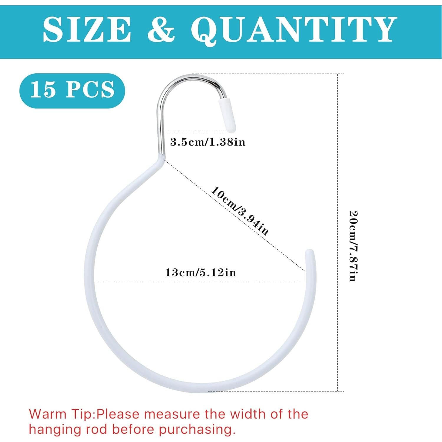 Ganchos Colgantes para Bufandas Aemygo, 15 Pcs Antideslizantes