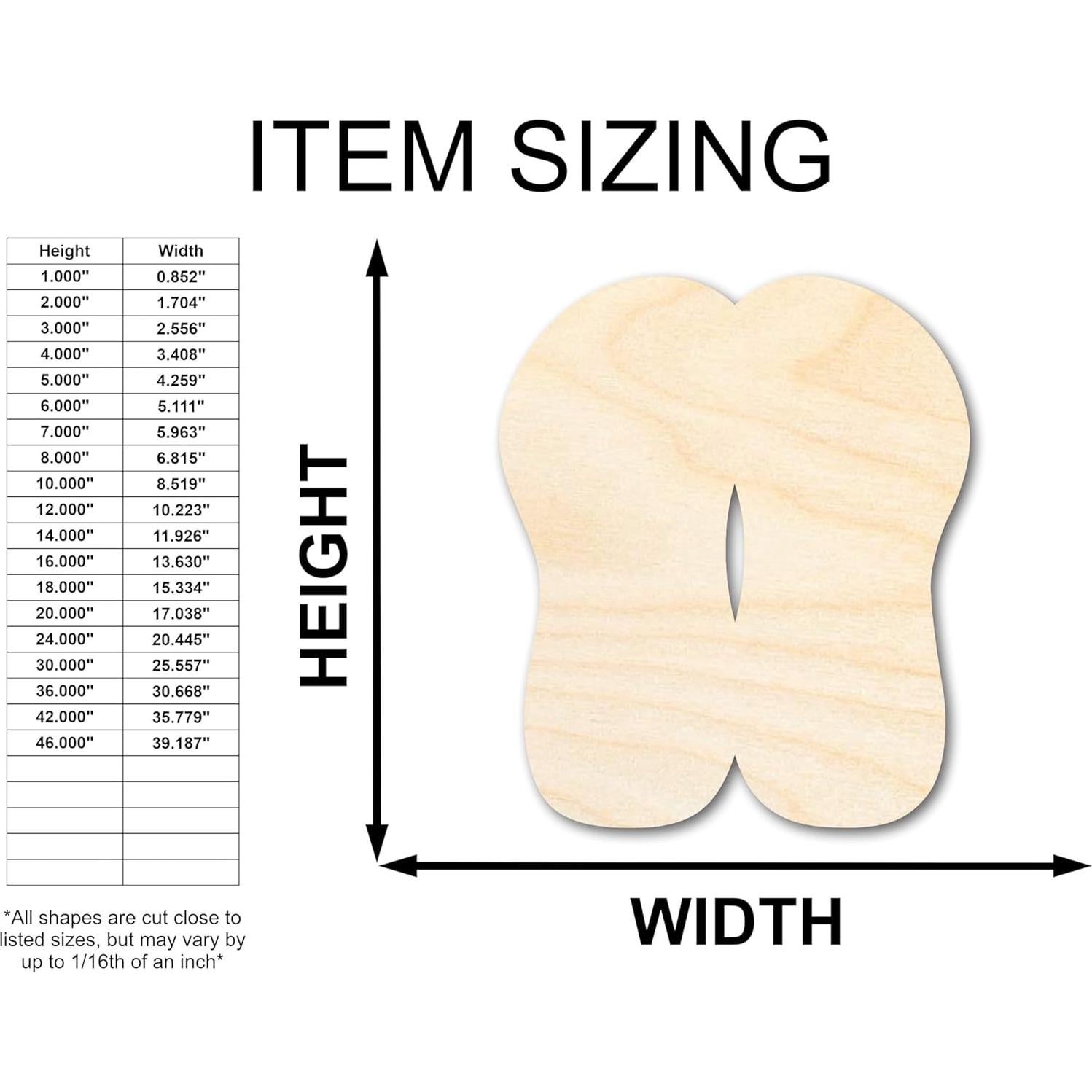 Sandalias de Madera Sin Terminar 24 Hour Crafts 25.4 cm