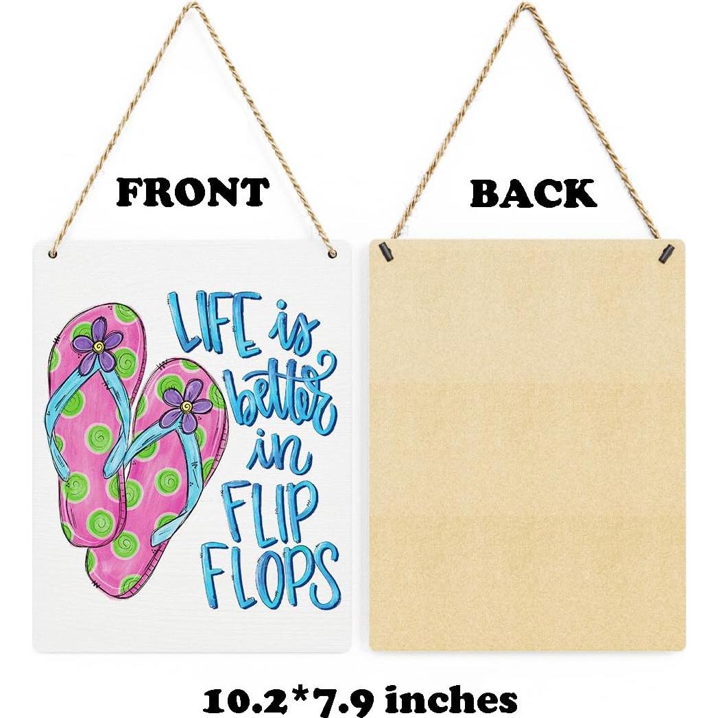 Letrero de Pared BELLOWDEER 25.4x20.3 cm Decoración Verano