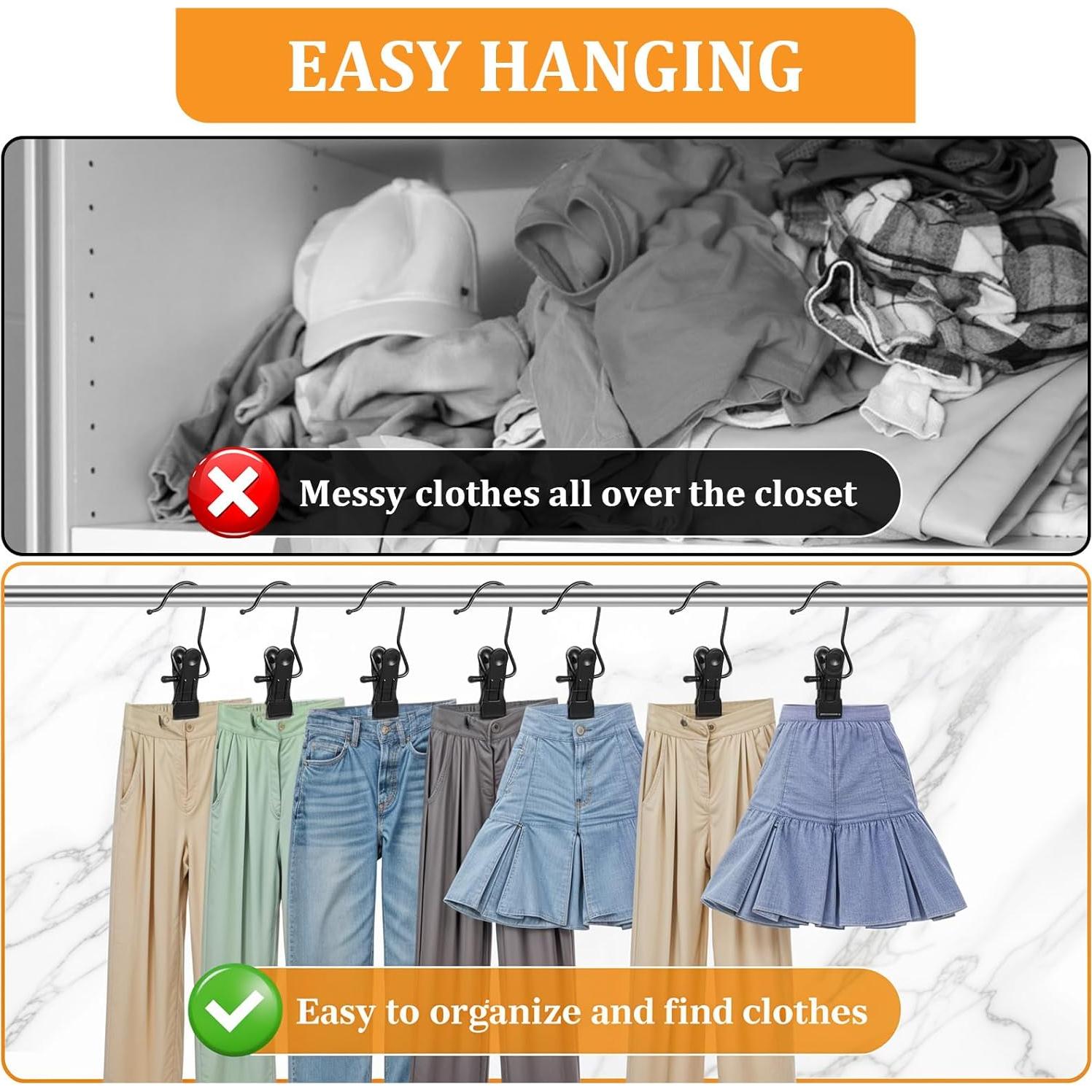 50 Clips para Colgar Botas CIATBYYJ, Metal Antideslizante