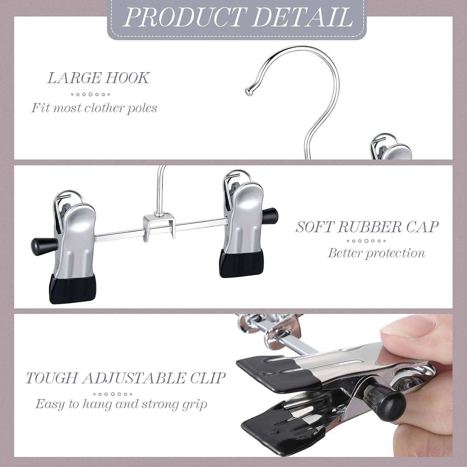 Yinkin 30 Perchas de Botas de Acero Inoxidable Portátiles