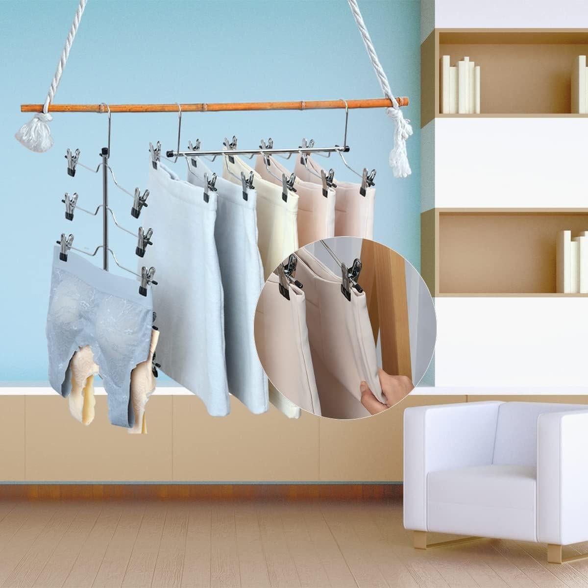 Pack de 3 Perchas de Metal Funamily para Faldas y Pantalones