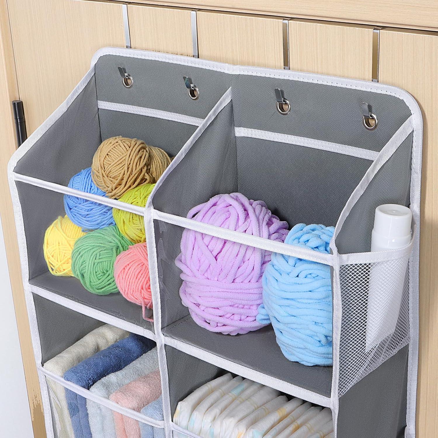 Organizador sobre la puerta Univivi 6 niveles 12 compartimentos gris