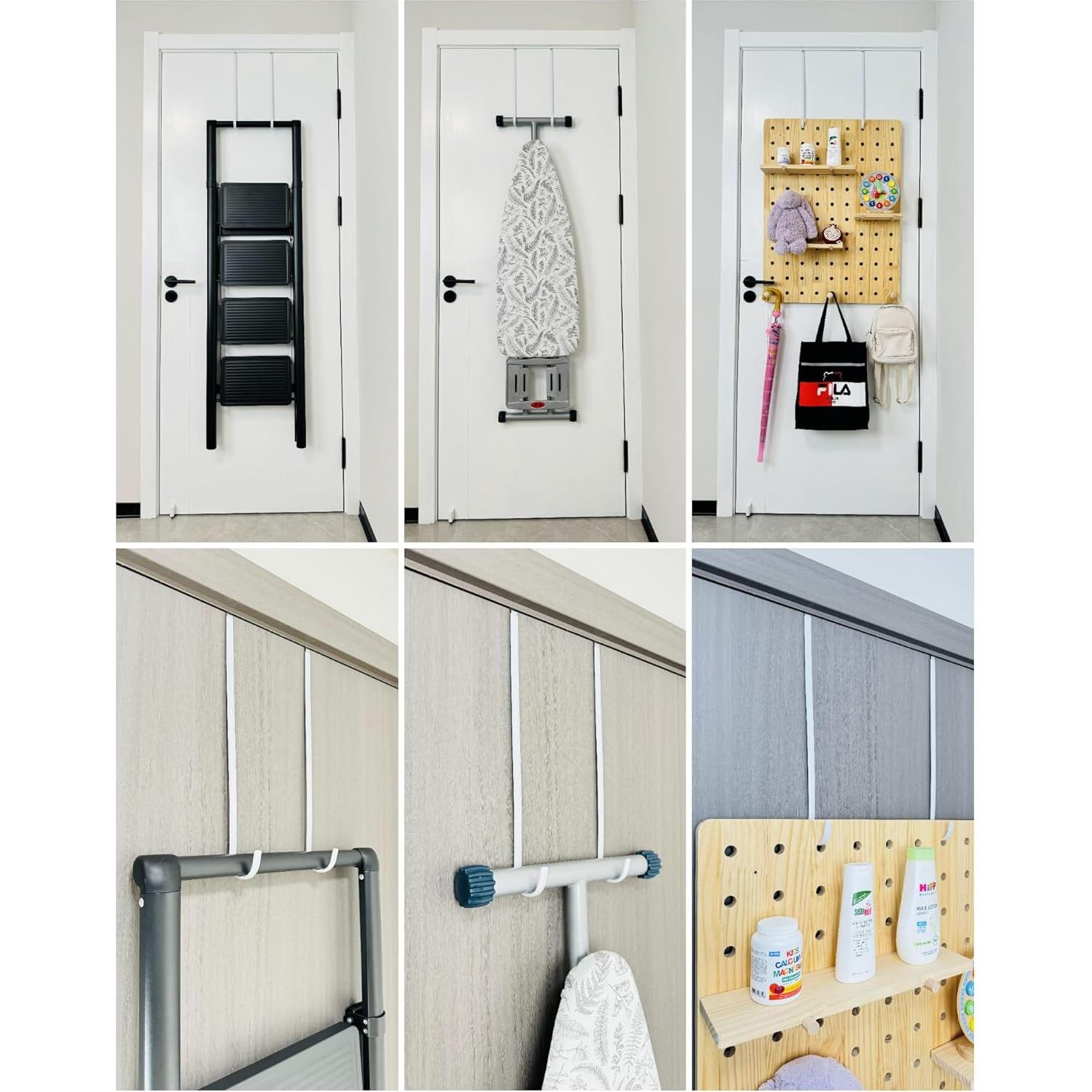 Ganchos de Metal para Puerta Mars-Rock 14.2" 4 Pcs Ajustable