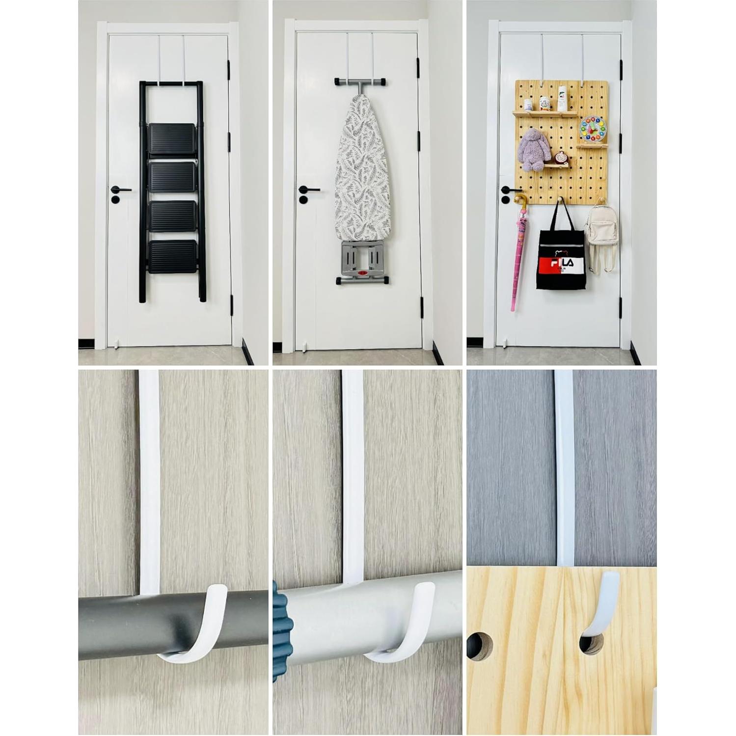 Ganchos de Metal para Puerta Mars-Rock 14.2" 4 Pcs Ajustable