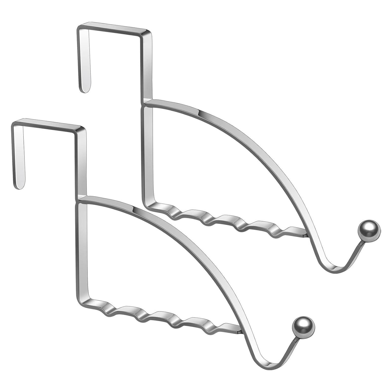 Ganchos colgantes sobre puerta Hotop 2 Pcs Plata 16.8x10.2 cm