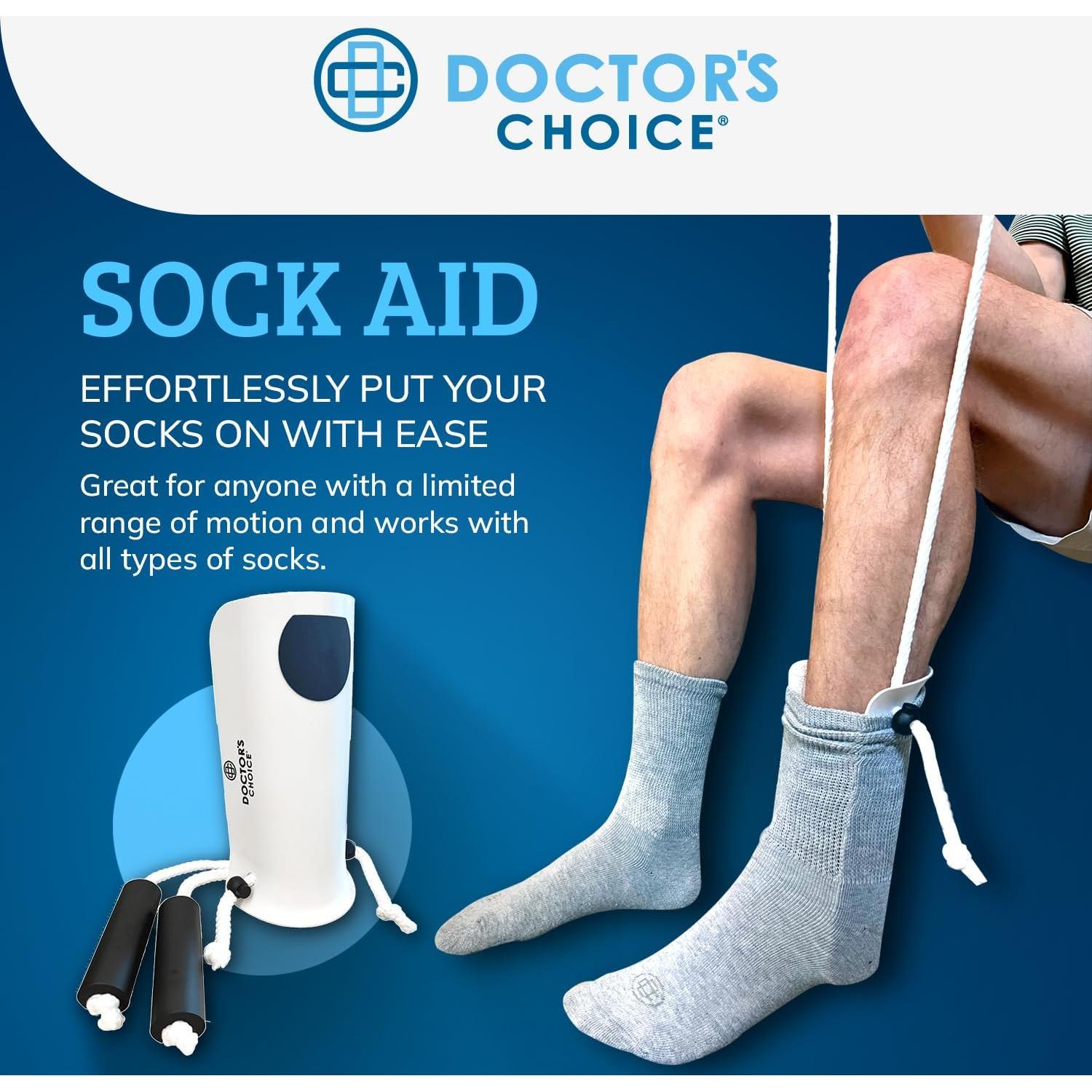 Ayuda para Poner Calcetines Doctor's Choice - Herramienta para Personas con Movilidad Limitada