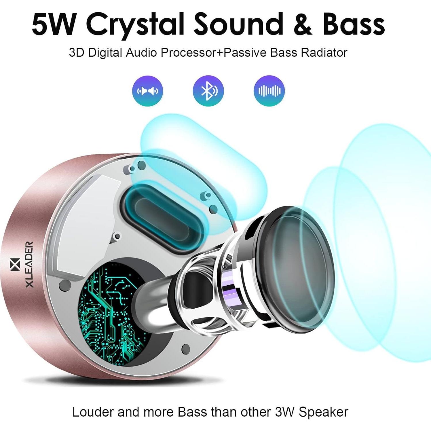 Altavoz Bluetooth XLEADER SoundAngel A8 Rosa 12H Portátil