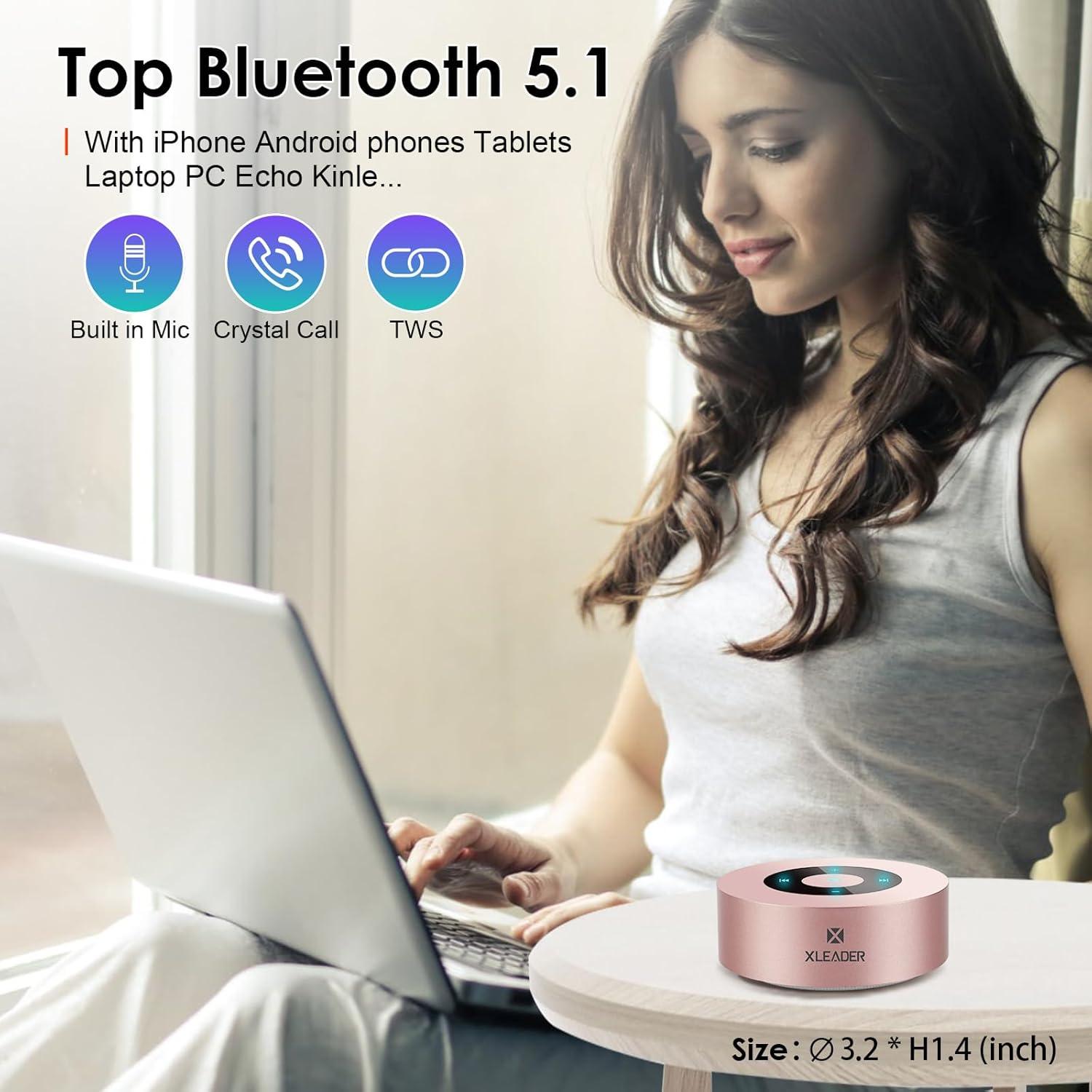 Altavoz Bluetooth XLEADER SoundAngel A8 Rosa 12H Portátil