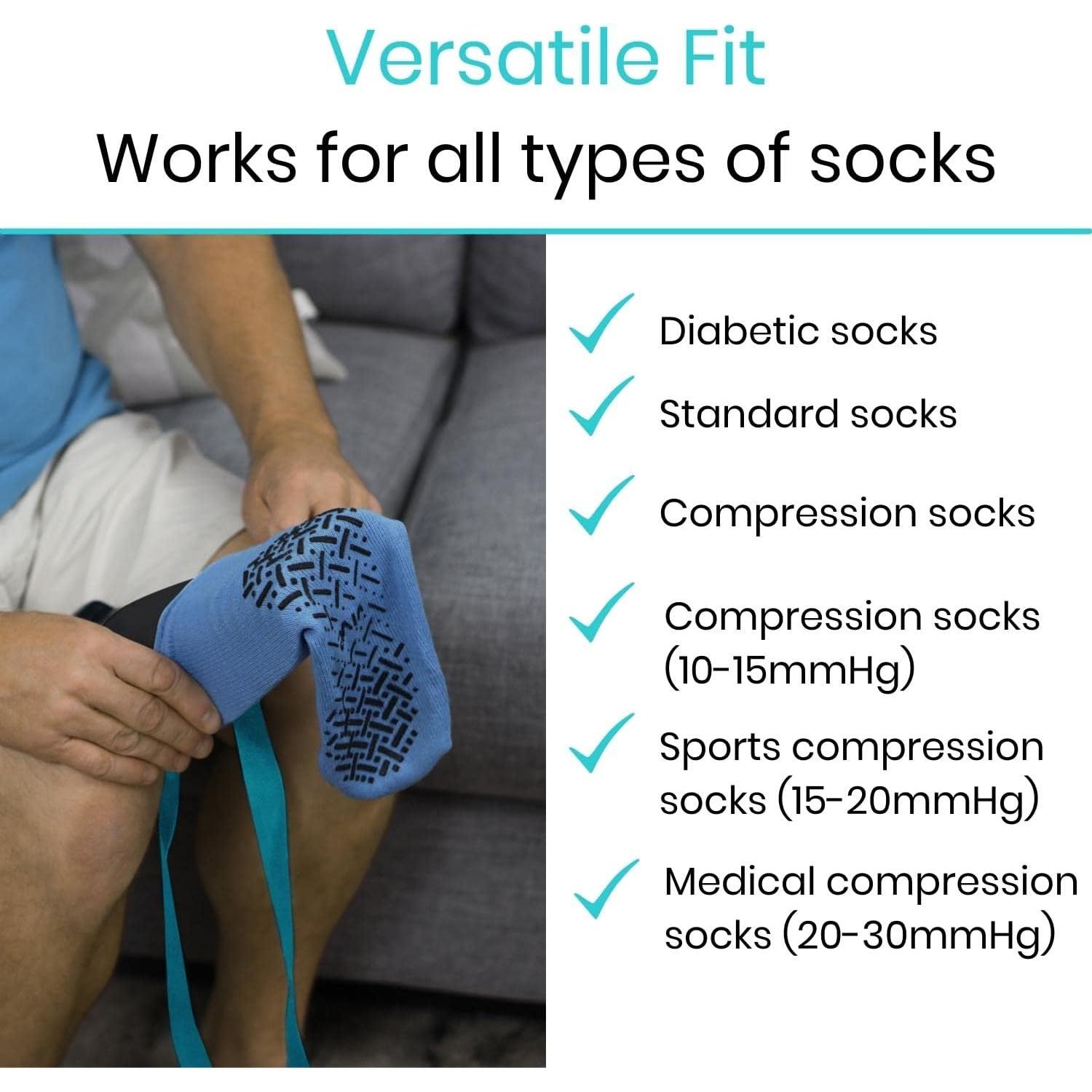 Ayuda para Poner y Quitar Calcetines Vive Health - Dispositivo Asistente para Ancianos y Recuperación Quirúrgica