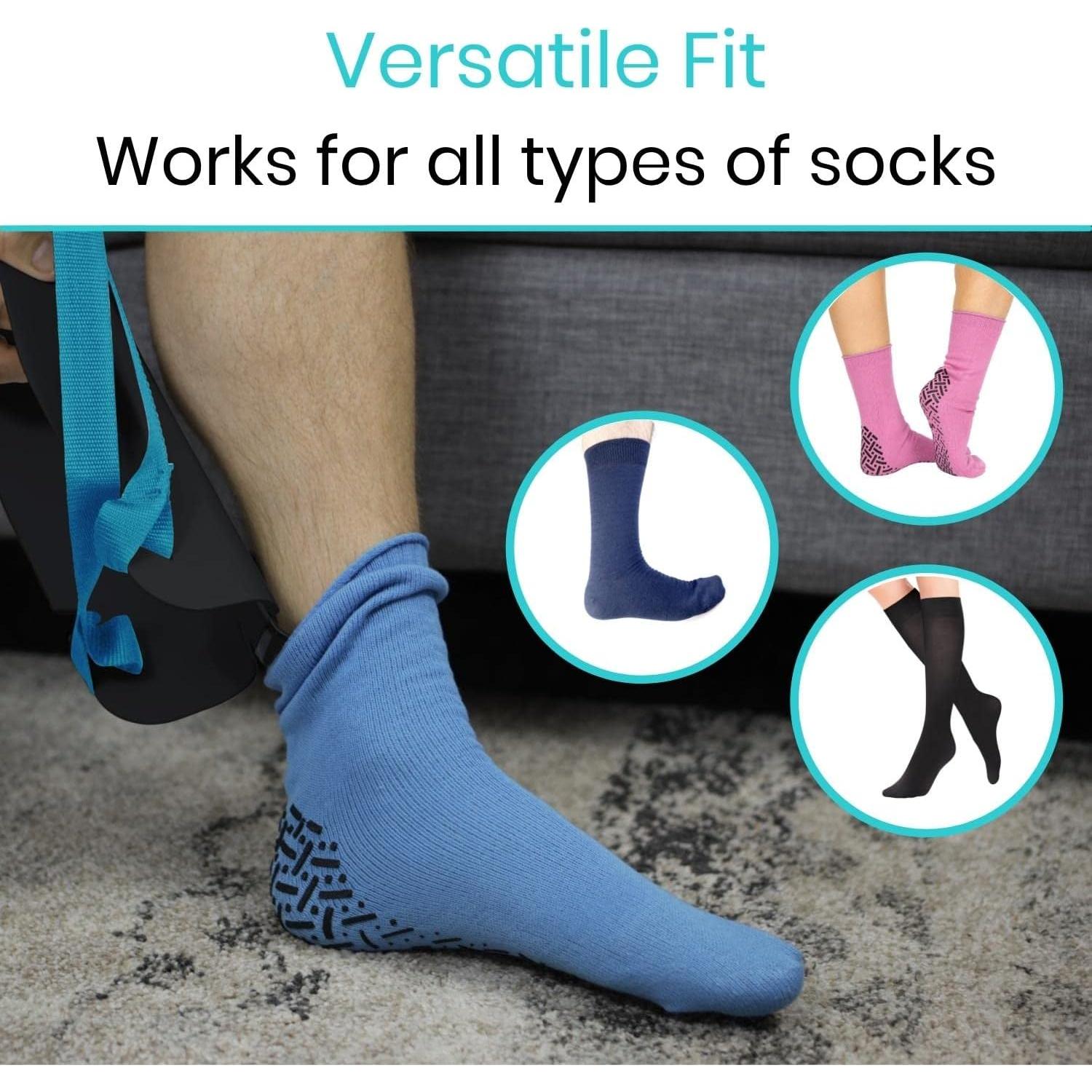 Ayuda para Poner y Quitar Calcetines Vive Health - Dispositivo Asistente para Ancianos y Recuperación Quirúrgica