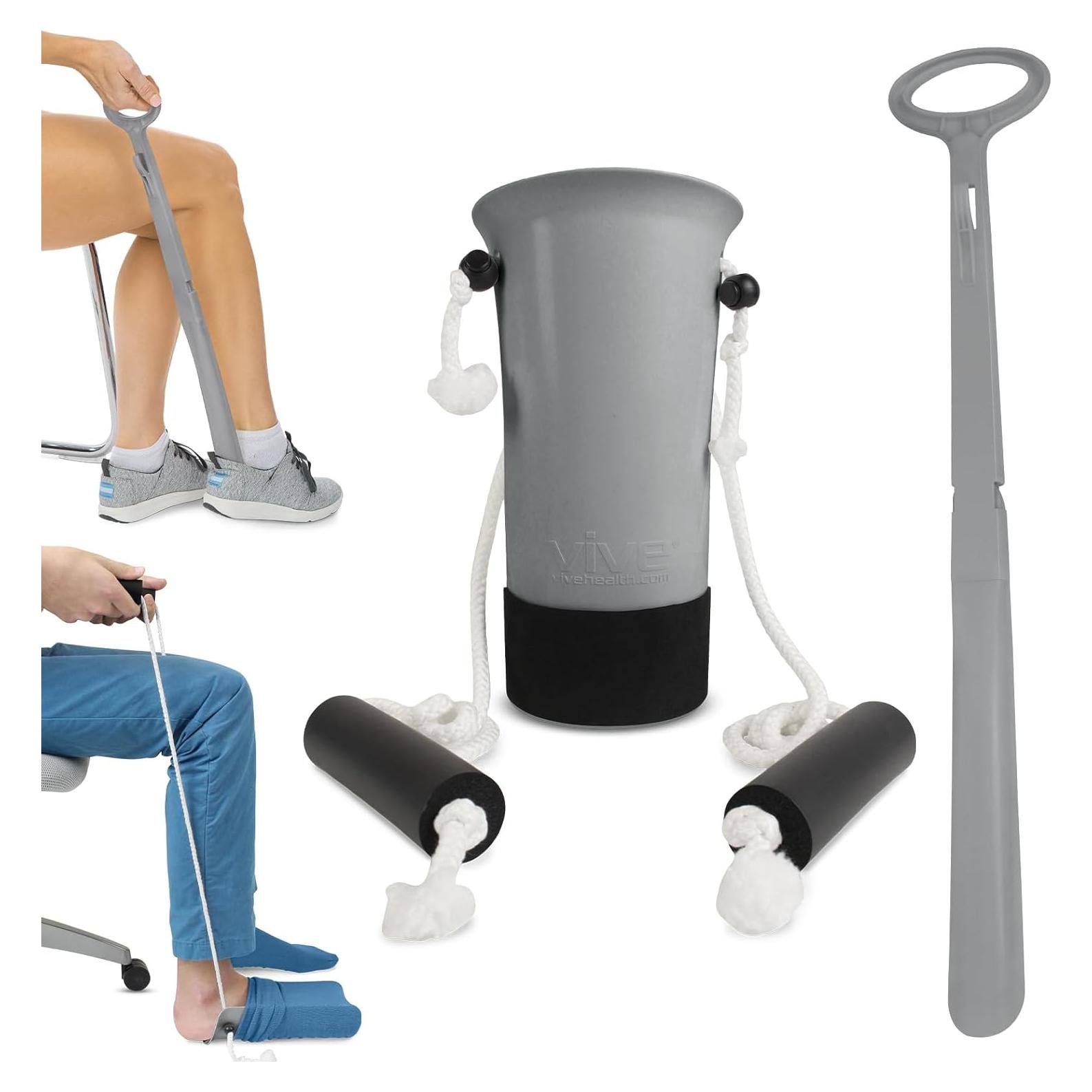 Kit de Ayuda para Poner Calcetines y Zapatos Vive - Ajustable