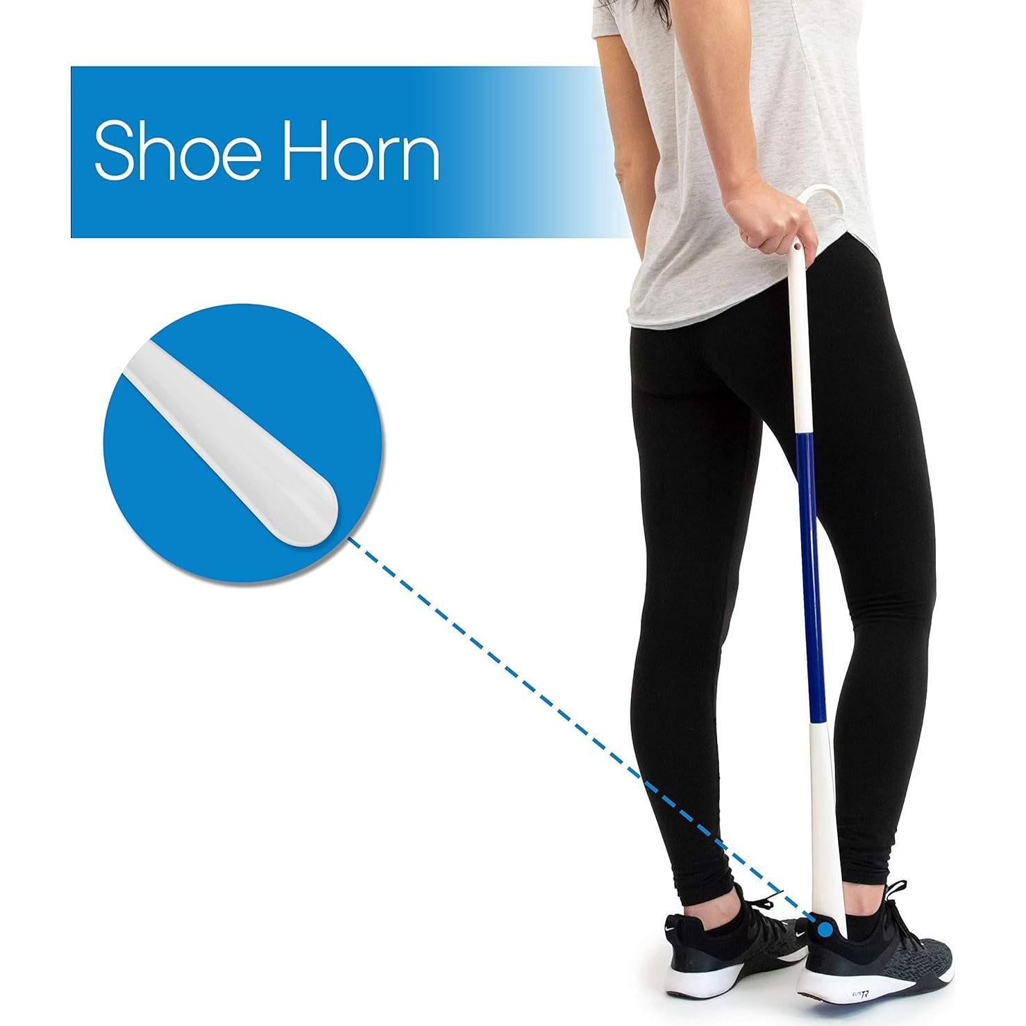 Bastón de Vestir Extra Largo RMS 90 cm y Cucharón de Zapatos