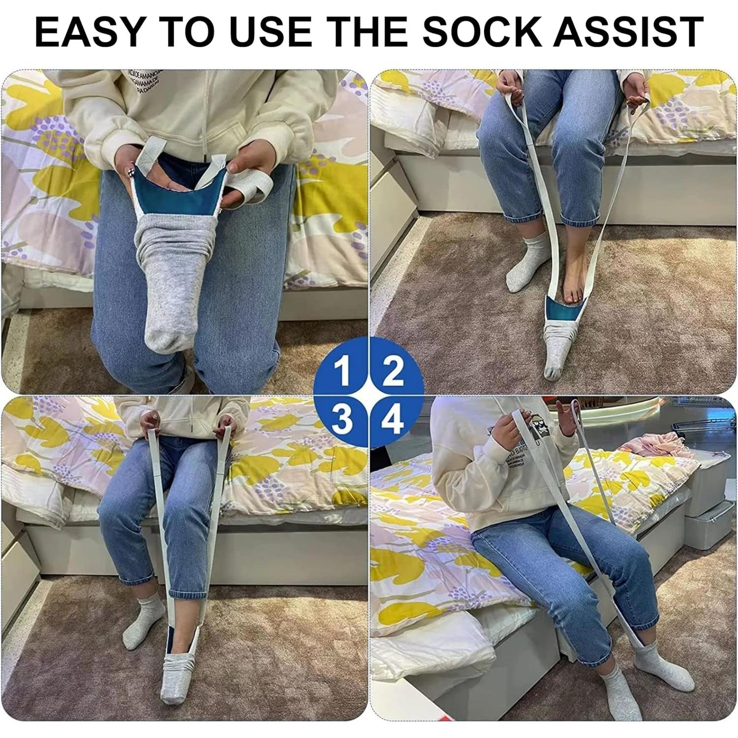 Asistente para Poner Calcetines 3 Dedos - Ideal para Mayores y Discapacitados