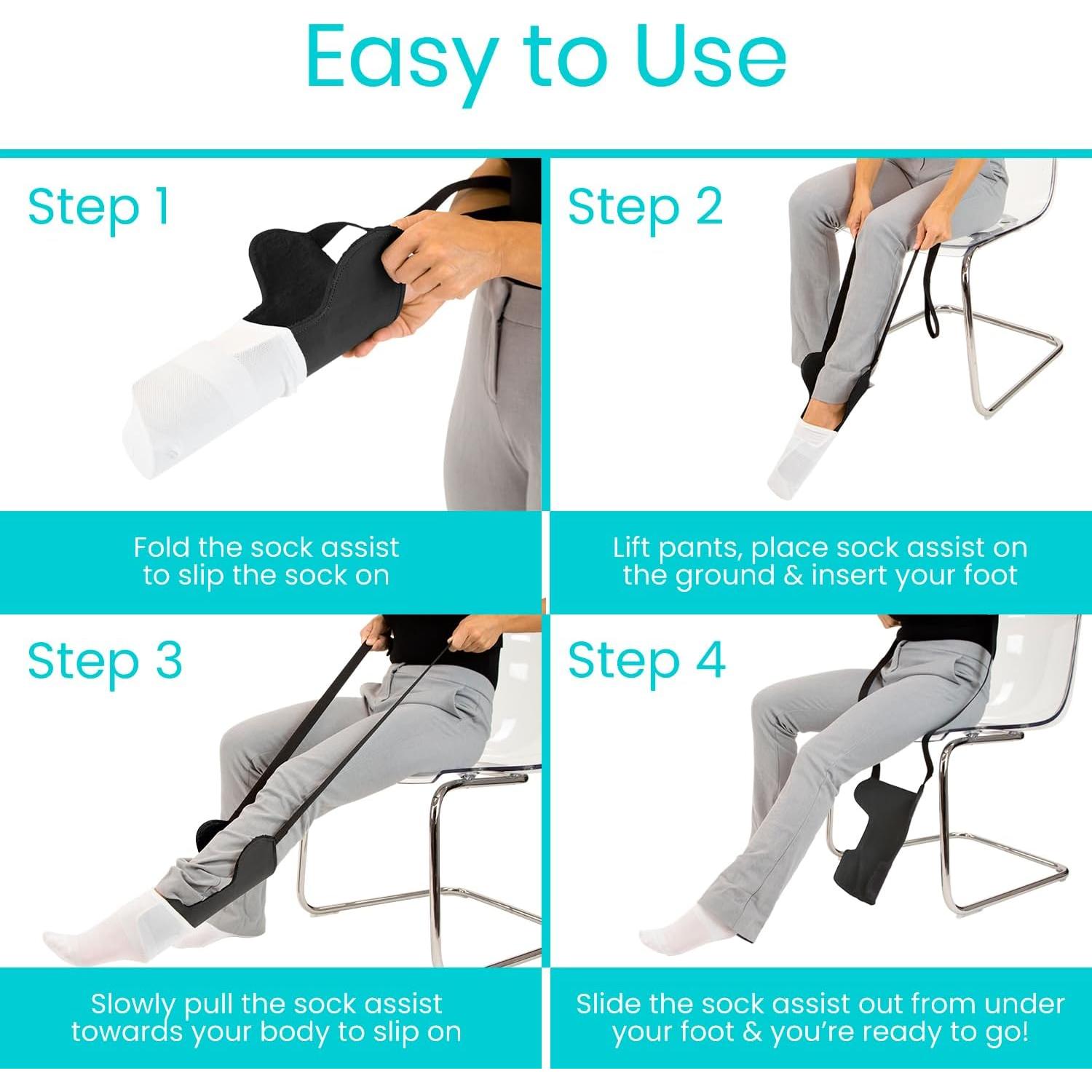 Asistente para Ponerse Calcetines Vive Flexible - Ideal para Mayores