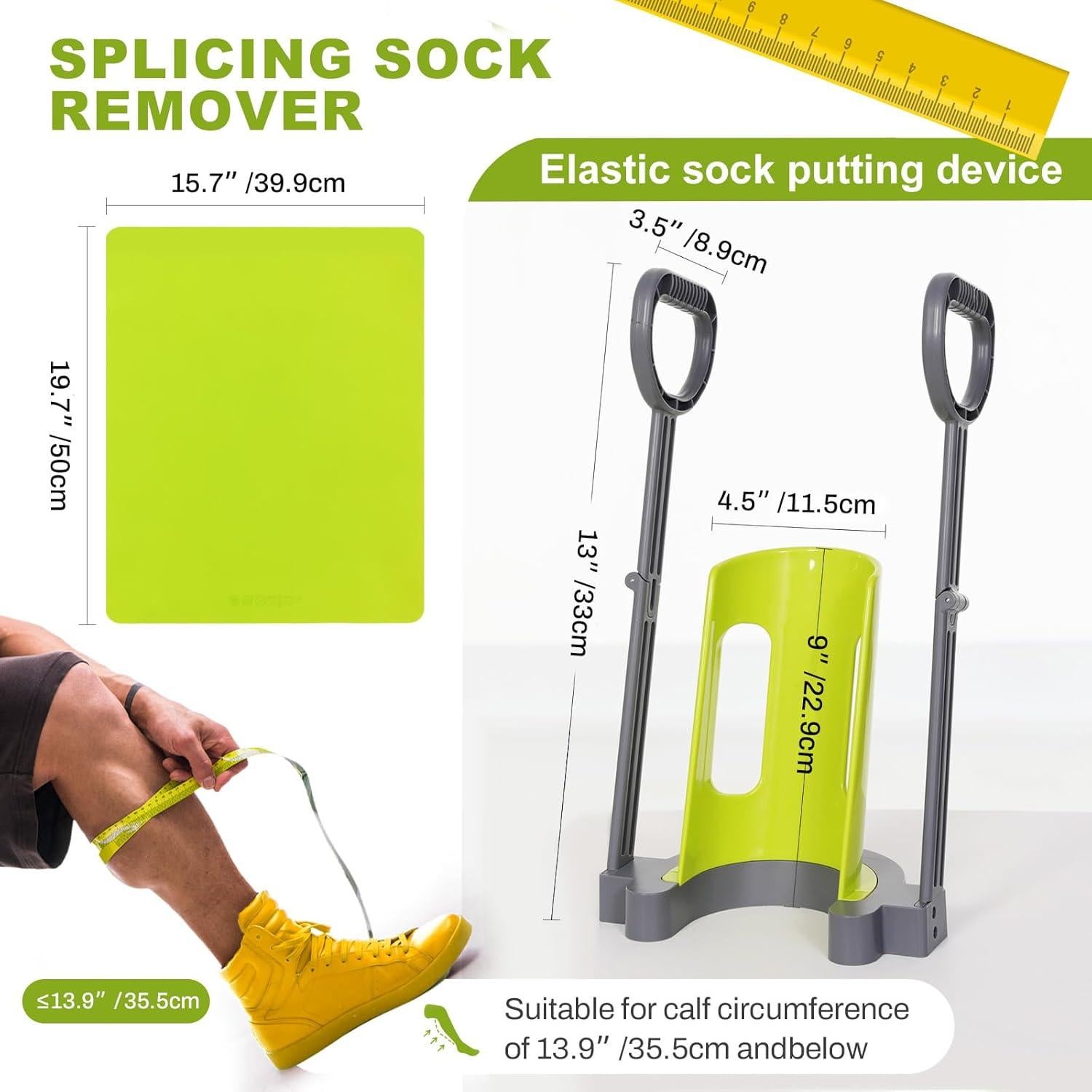 Dispositivo Ayuda Medias Compresión JFMkaer con Alfombrilla