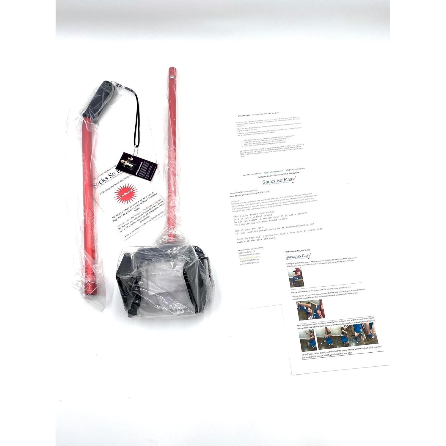 Ayudante de Calcetines 3 en 1 Socks So Easy Rojo