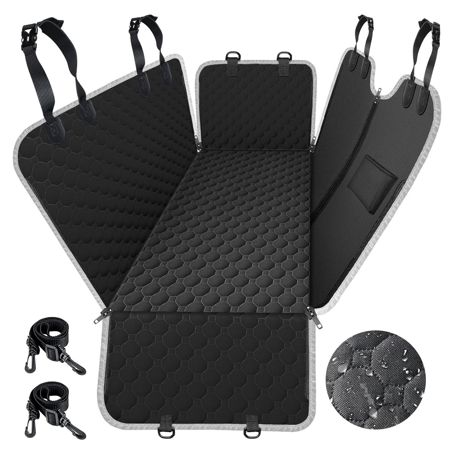 Funda de Asiento para Perros Mancro Estándar Negra Impermeable