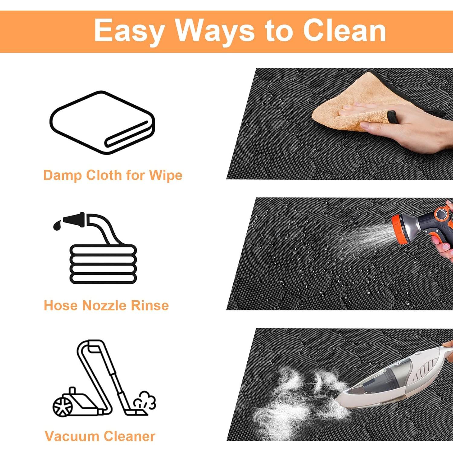 Funda de Asiento para Perros Mancro Estándar Negra Impermeable