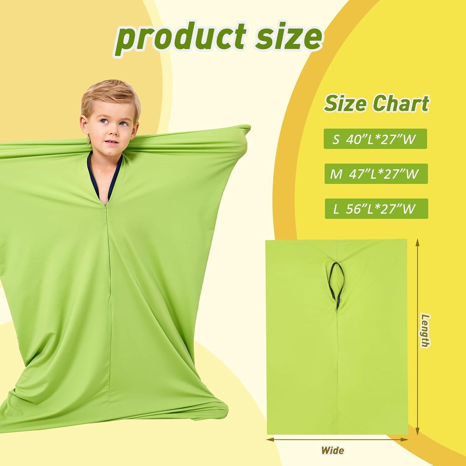 Calcetín Corporal Sensorial YAERSI para Niños Verde Pequeño