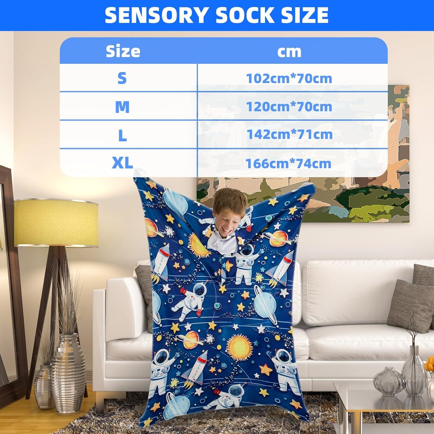 Calcetín Corporal Sensorial Azul JFHNMLW Mediano para Niños