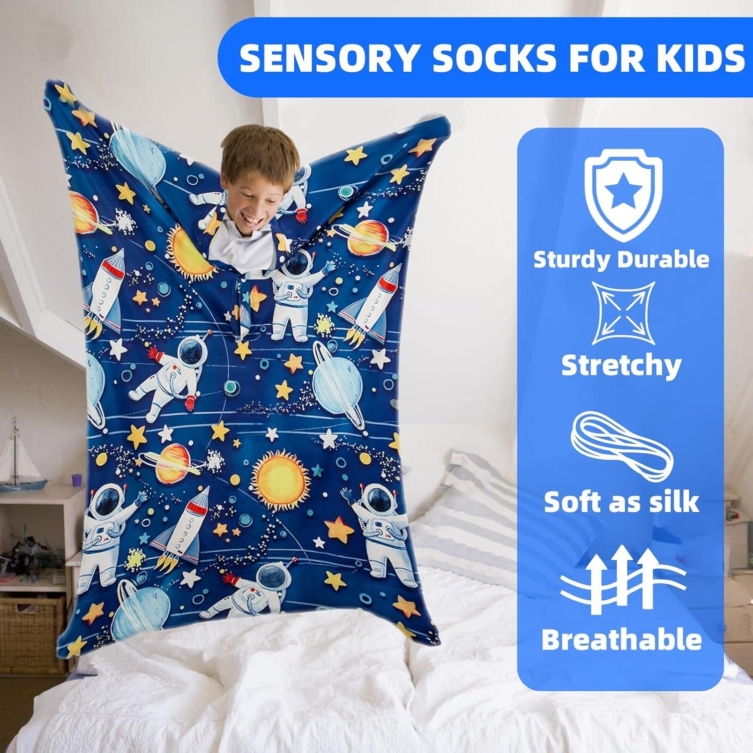 Calcetín Corporal Sensorial Azul JFHNMLW Mediano para Niños