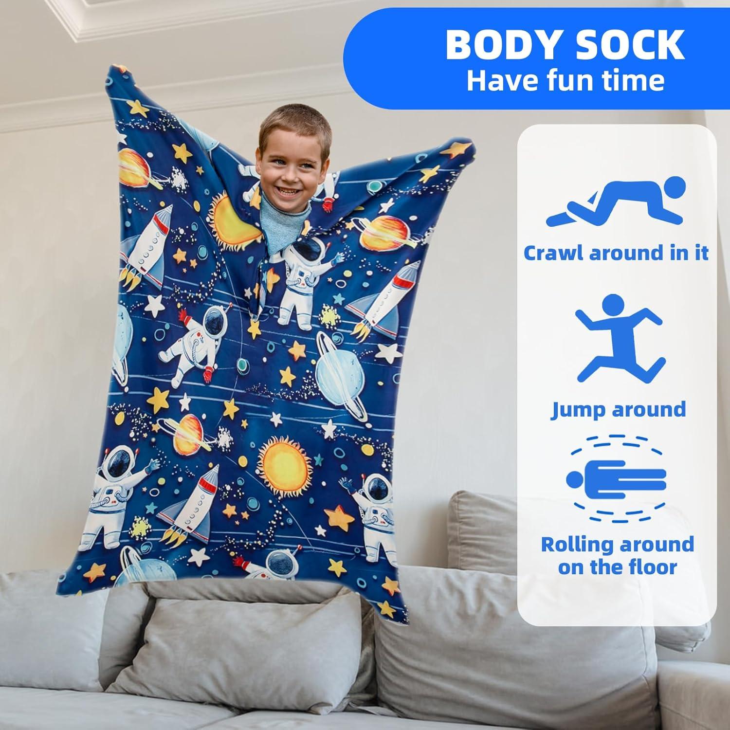 Calcetín Corporal Sensorial Azul JFHNMLW Mediano para Niños