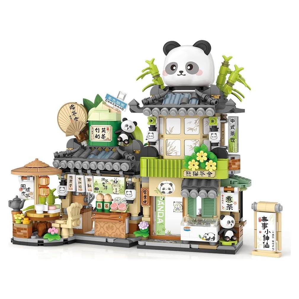 Conjunto de Bloques de Construcción Panda - 860 Piezas