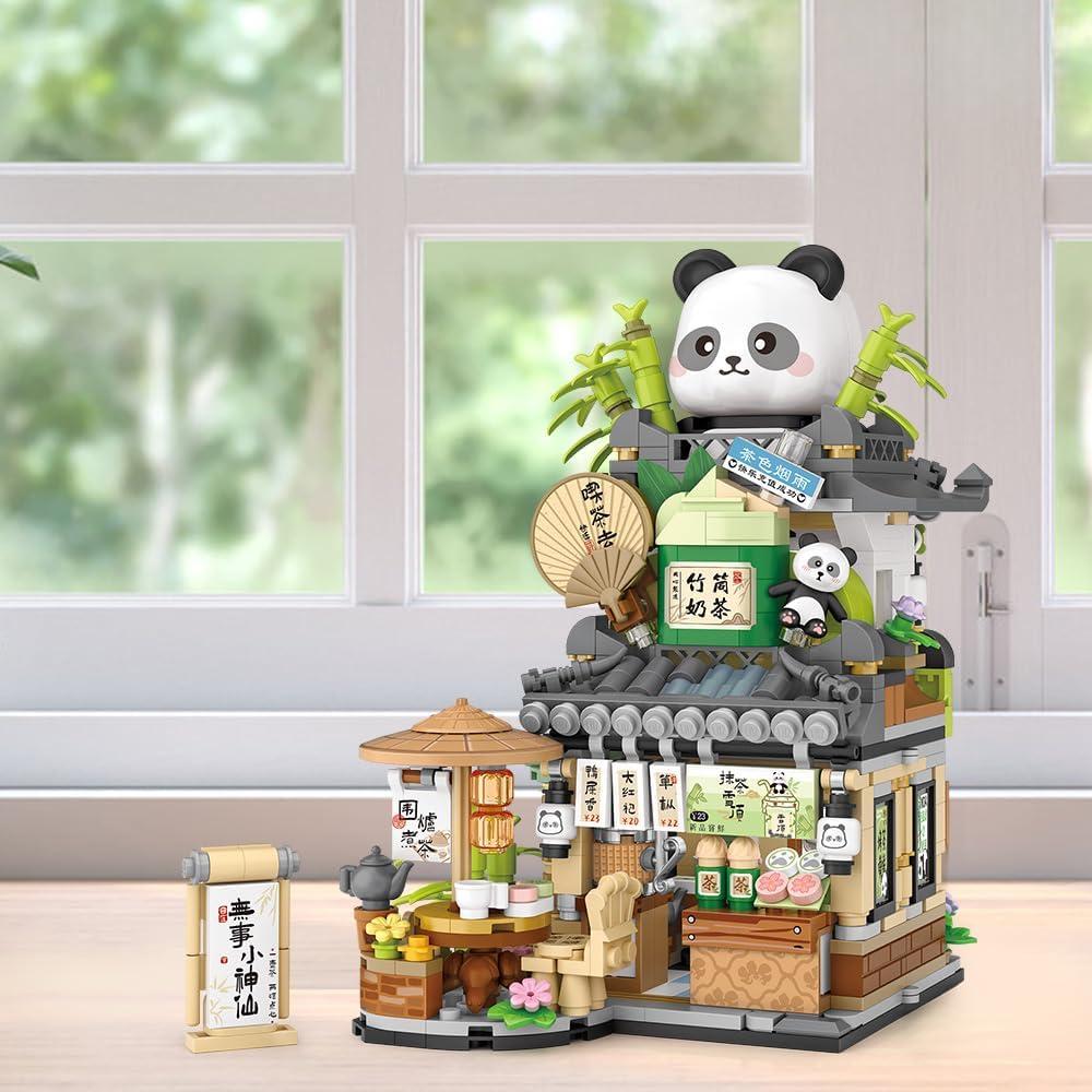 Conjunto de Bloques de Construcción Panda - 860 Piezas
