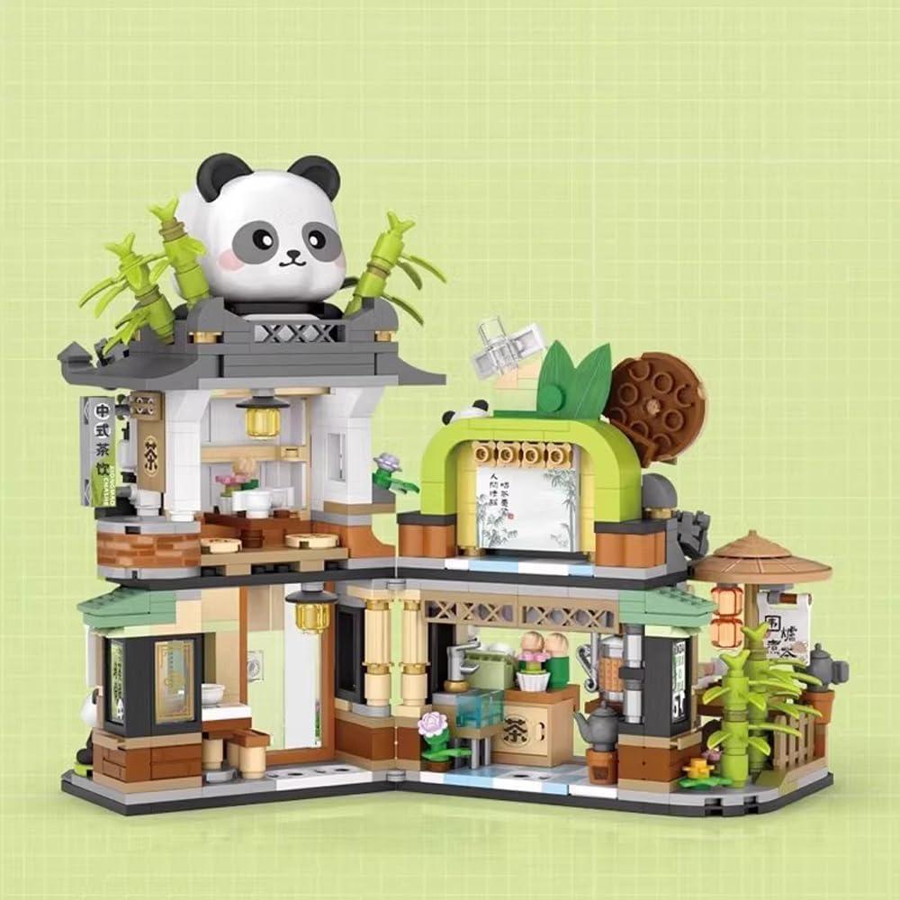Conjunto de Bloques de Construcción Panda - 860 Piezas