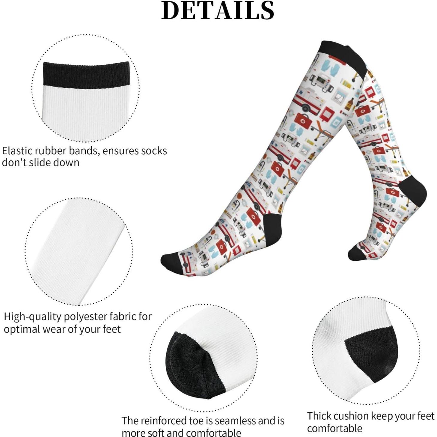 Calcetines de Compresión Bassyil Unisex 15-20 mmHg para Circulación