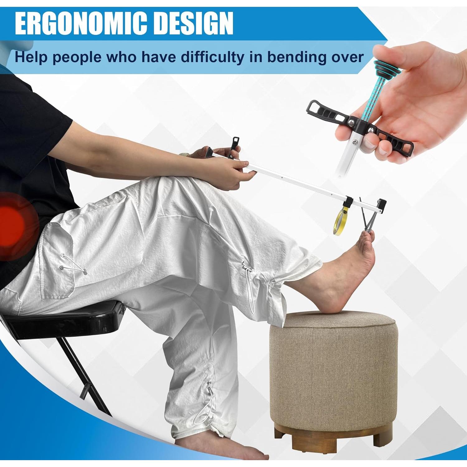 Cortauñas de Mango Largo DEPSUNNY 43 cm con Lupa para Uñas Gruesas